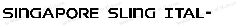 Singapore Sling Ital字体转换
